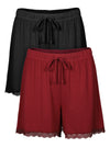 Pajama Shorts for Women Bamboo Sleep Shorts 2 Pack