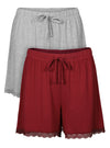 Pajama Shorts for Women Bamboo Sleep Shorts 2 Pack