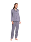 Pajama Set for Women Long Sleeve Button-Down Sleepwear