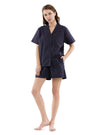Pajama Set For Women Luxury Cotton Short Sleeve Sleepwear