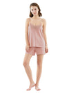 Pajama Set for Women Lace Cami Tops and Shorts Elegant Sexy Sleepwear