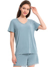 Pajamas for Women Bamboo V-Neck Short Loungewear