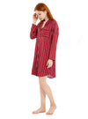 Satin Nightgown for Women Button-Down Nightshirt  SleepTee