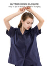 Pajama Set For Women Cotton Short Sleeve Button-Down Loungewear